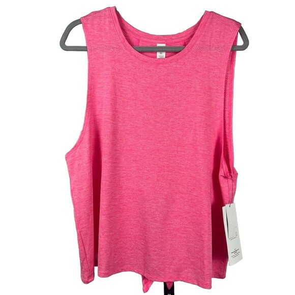 Activology Tank Top Cut Out‎ Tie Back Moisture Wicking Lightweight Pink XL Yoga - Picture 4 of 7